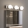 Brilagi - LED-Spiegelleuchte für Badezimmer HOLLYWOOD 3xLED/3W/230V 39 cm IP44 Hochglanzchrom