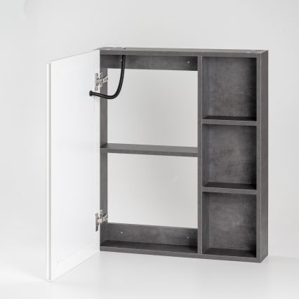 BRILAGI - LED-Spiegelschrank für das Badezimmer mit Hintergrundbeleuchtung TRABIA SINGLE 60x70 cm