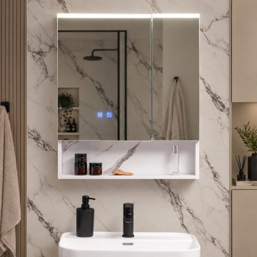 BRILAGI - LED-Spiegelschrank mit Hintergrundbeleuchtung TRABIA DOUBLE 60x70 cm