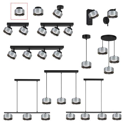 Brilagi - LED Spot AURA LUX 1xGX53/30W/230V Ø 13 cm noir/fumé
