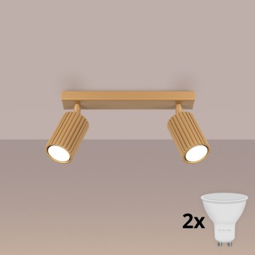 Brilagi - LED-Spot CRESTO 2xGU10/10W/230V goldfarben