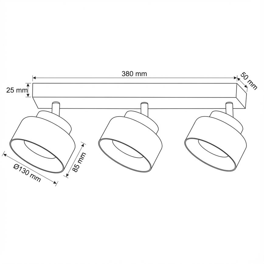 Brilagi - LED Spot orientable AURA LUX 3xGX53/30W/230V noir/doré