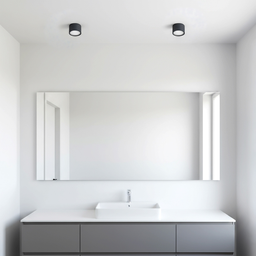 Brilagi - LED Spot pour salle de bains SMOOTH 1xGX53/15W/230V noir IP65