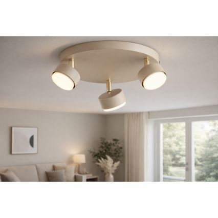 BRILAGI - LED-Spotleuchte MONO 3xGX53/30W/230V beige/gold