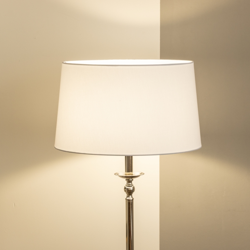 Brilagi - LED-Stehlampe CERIA 1xE27/60W/230V Ø 45 cm glänzender Chrom/Weiß