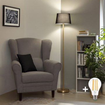 Brilagi - LED-Stehleuchte CERIA 1xE27/20W/230V Ø 30 cm schwarz/gold