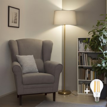 Brilagi - LED-Stehleuchte CERIA 1xE27/20W/230V Ø 45 cm grau/gold