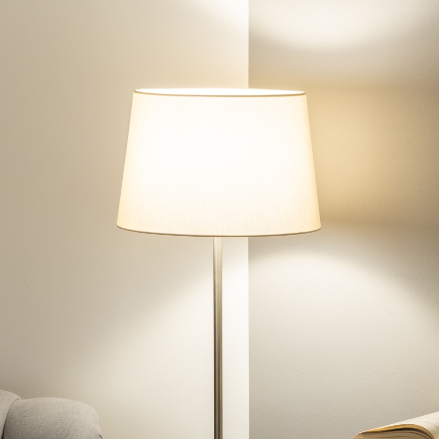 Brilagi - LED-Stehleuchte CERIA 1xE27/40W/230V Ø 30 cm beige/mattchrom
