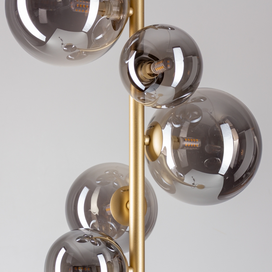 Brilagi - LED-Stehleuchte MILLA 7xG9/3W/230V golden/rauchig