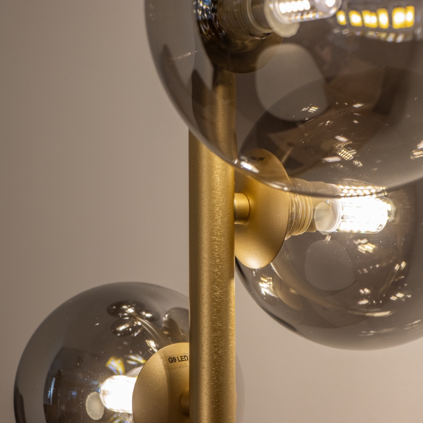 Brilagi - LED-Stehleuchte MILLA 7xG9/3W/230V golden/rauchig