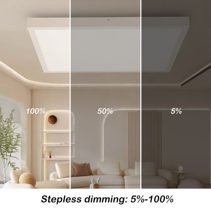 Brilagi - Stmievateľné Kúpeľňové Stropné Svetlo FRAME SMART LED/50W/230V 60x60 cm 3000-6000K IP44 Bianco + Telecomando
