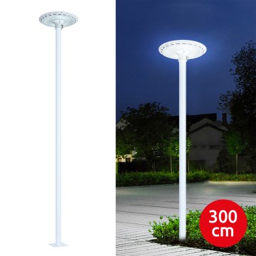 Brilagi - LED-Straßenleuchte für den Außenbereich mit 3 m Mast URBANSPARK LED/120W/230V weiß IP65