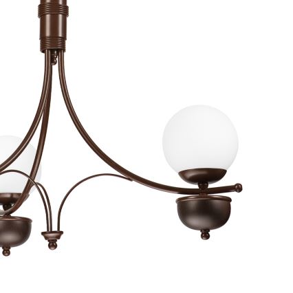 Brilagi - LED Suspension chaîne COTTAGE 3xG9/40W/230V chêne/blanc