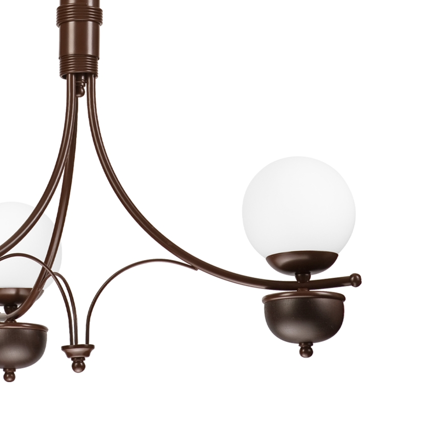 Brilagi - LED Suspension chaîne COTTAGE 3xG9/40W/230V chêne/blanc