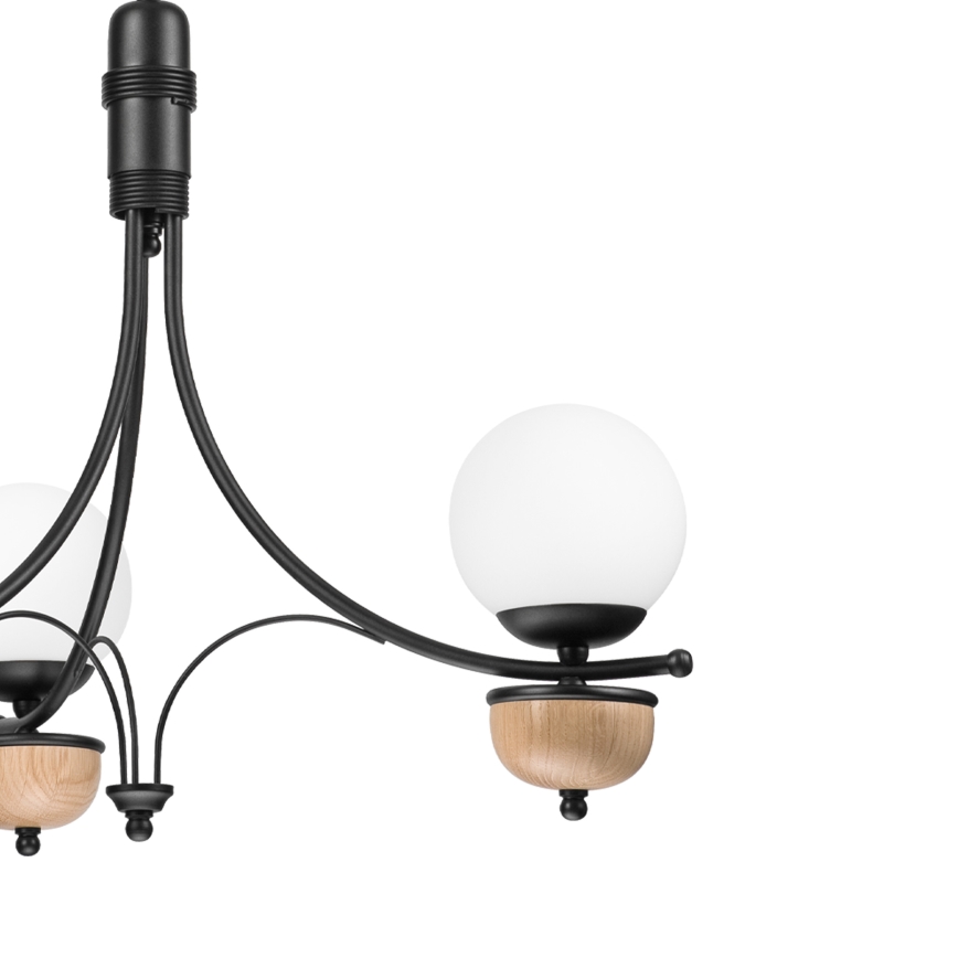 Brilagi - LED Suspension chaîne COTTAGE 3xG9/40W/230V hêtre/blanc