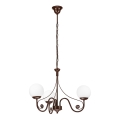 Brilagi - LED Suspension chaîne COTTAGE 3xG9/40W/230V marron/blanc