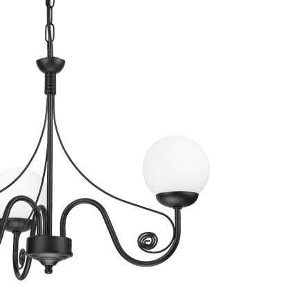 Brilagi - LED Suspension chaîne COTTAGE 3xG9/40W/230V noir/blanc