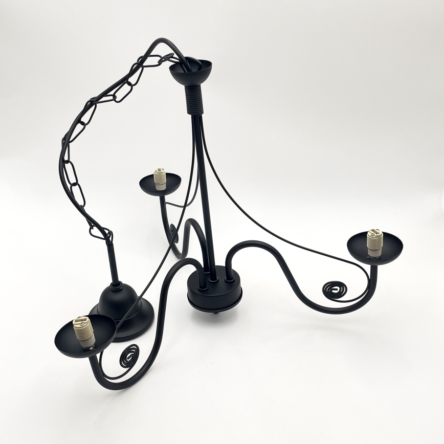 Brilagi - LED Suspension chaîne COTTAGE 3xG9/40W/230V noir/blanc