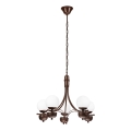 Brilagi - LED Suspension chaîne COTTAGE 5xG9/40W/230V chêne/blanc
