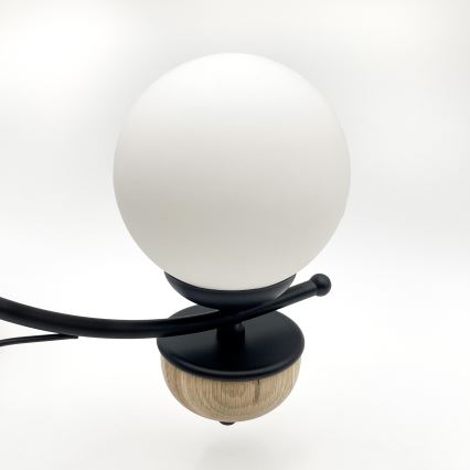 Brilagi - LED Suspension chaîne COTTAGE 5xG9/40W/230V hêtre/blanc
