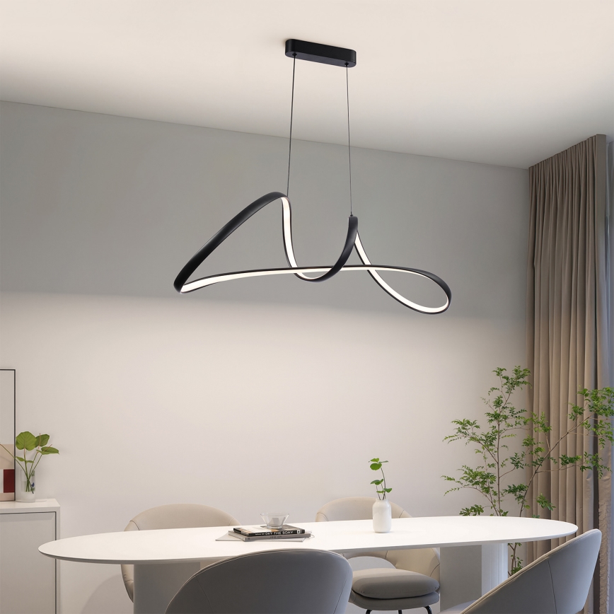 Brilagi - Suspension LED dimmable sur câble TWISTER LED/60W/230V 3000-6000K noir + télécommande