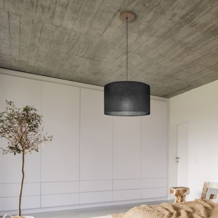 Brilagi - LED Suspension filaire ANTHONY 1xE27/60W/230V chêne noyer/noir