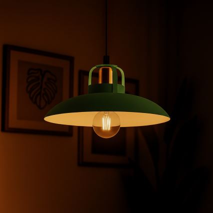 Brilagi - LED Suspension filaire FLAMENGO 1xE27/60W/230V vert
