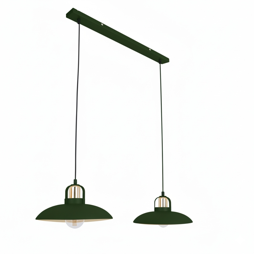Brilagi - LED Suspension filaire FLAMENGO 2xE27/60W/230V vert