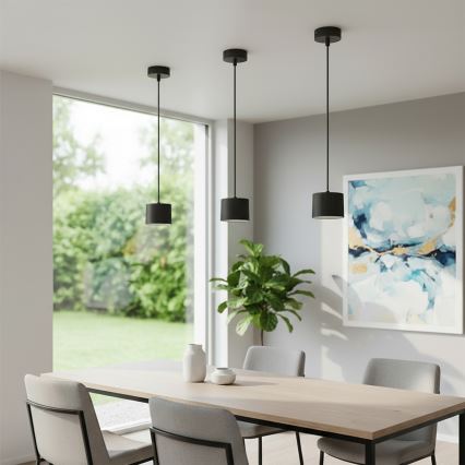 Brilagi - LED Suspension sur câble STRIPY 1xGX53/15W/230V noire