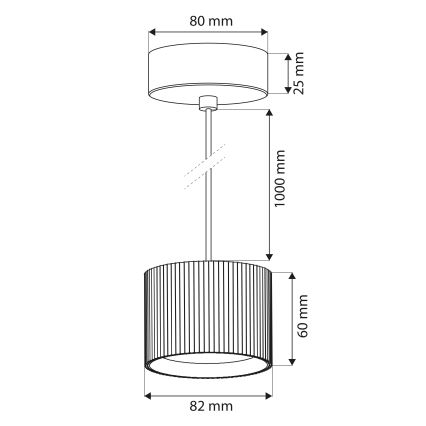 Brilagi - LED Suspension sur câble STRIPY 1xGX53/15W/230V noire