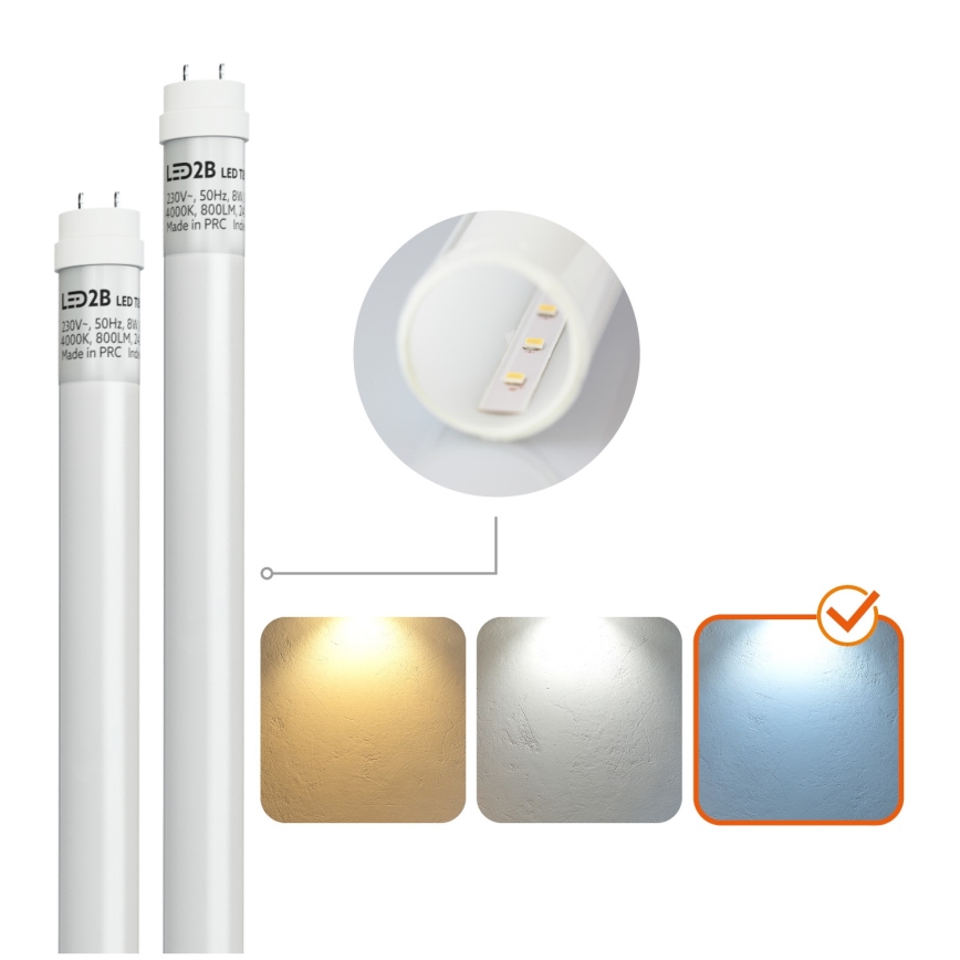 BRILAGI - Luminaire LED technique étanche à la poussière OPTIMA T8 pour tubes fluorescents, 2xG13/18W, 230V, 6500K, IP65, 128 cm