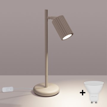 Brilagi - LED Tischlampe CRESTO 1xGU10/10W/230V taupe