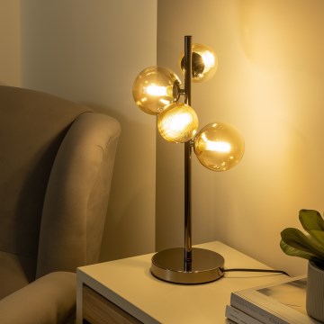 Brilagi - LED-Tischlampe MILLA 4xG9/3W/230V schwarz/chrom/gold