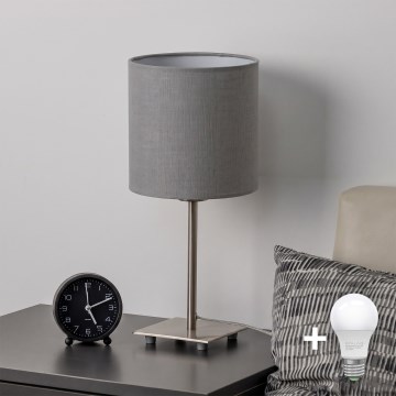 Brilagi - LED-Tischlampe NUBILA 1xE27/60W/230V hellgrau