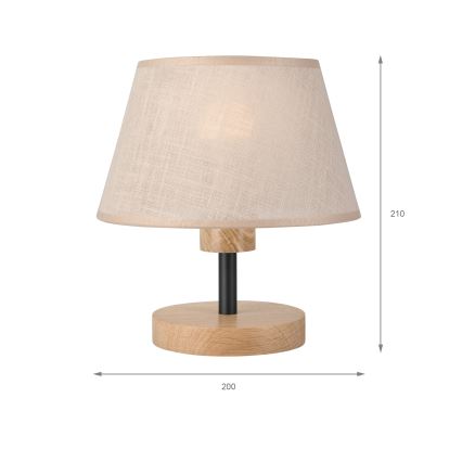 Brilagi - LED Tischleuchte ANTHONY 1xE14/40W/230V Eiche/beige