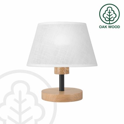 Brilagi - LED Tischleuchte ANTHONY 1xE27/60W/230V Eiche/weiß