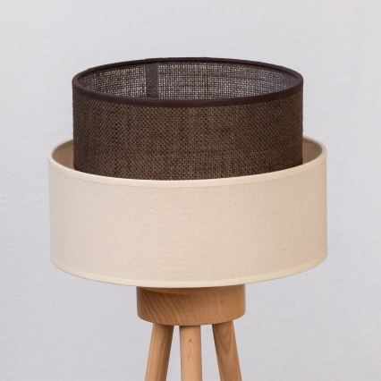 Brilagi - LED-Tischleuchte BOHO STYLE 1xE27/15W/230V cremefarben/braun