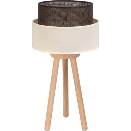 Brilagi - LED-Tischleuchte BOHO STYLE 1xE27/15W/230V cremefarben/braun