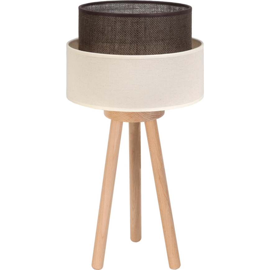 Brilagi - LED-Tischleuchte BOHO STYLE 1xE27/15W/230V cremefarben/braun