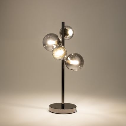 Brilagi - LED-Tischleuchte MILLA 4xG9/3W/230V glänzendes Chrom/rauchig