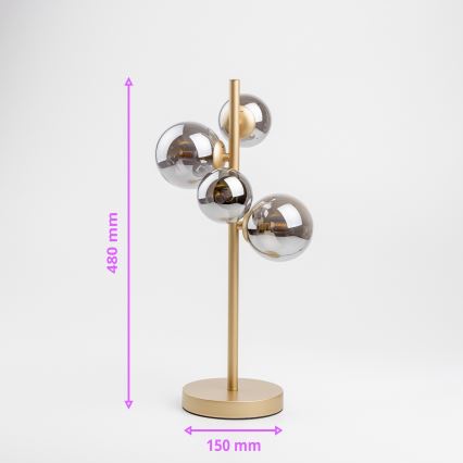 Brilagi - LED-Tischleuchte MILLA 4xG9/3W/230V golden/rauchig
