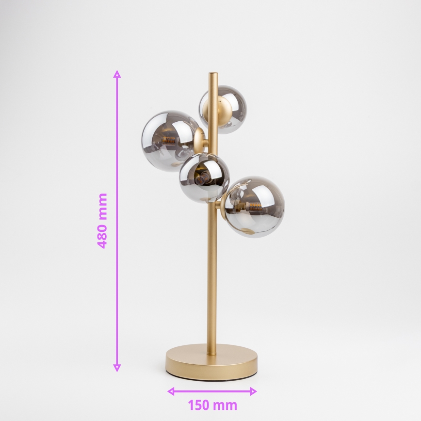 Brilagi - LED-Tischleuchte MILLA 4xG9/3W/230V golden/rauchig