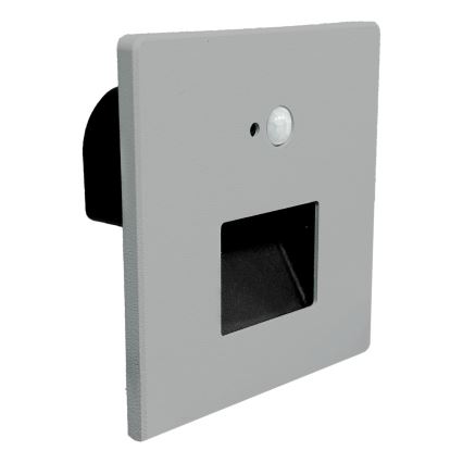 Brilagi - LED-Treppenleuchte mit Bewegungs- und Dämmerungssensor JACK LED/3W/230V 3000/4000/6500K IP65 grau