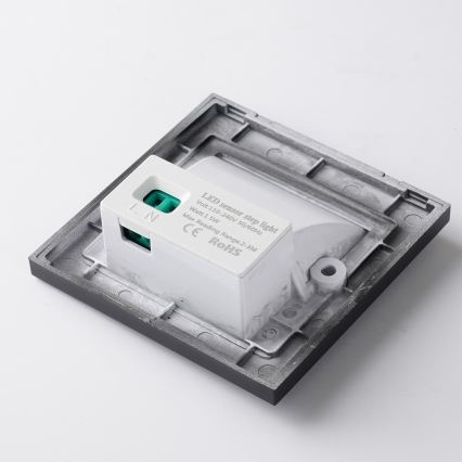 Brilagi - LED-Treppenleuchte mit Sensor STEP LIGHT LED/1,5W/230V IP44 schwarz
