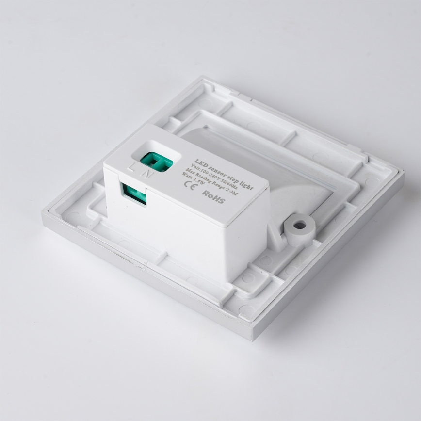 Brilagi - LED-Treppenleuchte mit Sensor STEP LIGHT LED/1,5W/230V IP44 silber
