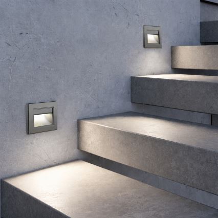 Brilagi - LED-Treppenleuchte STEP LIGHT LED/1,5 W/230 V IP44 anthrazit