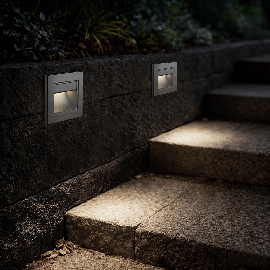 Brilagi - LED-Treppenleuchte STEP LIGHT LED/1,5 W/230 V IP44 anthrazit