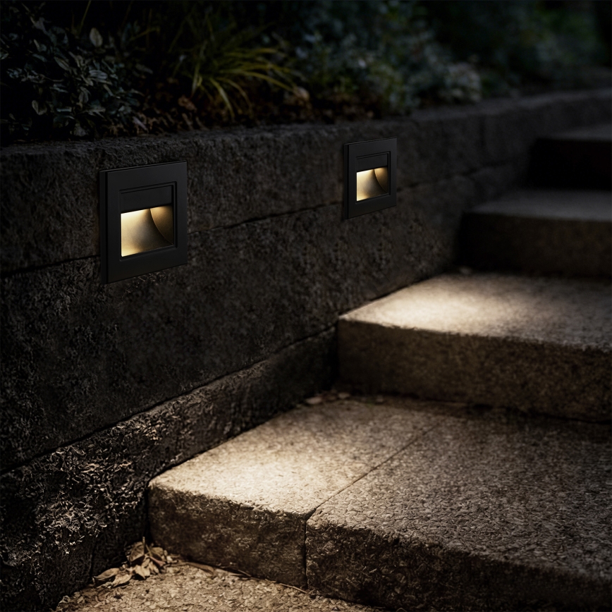 Brilagi - LED-Treppenleuchte STEP LIGHT LED/1,5W/230V IP44 schwarz