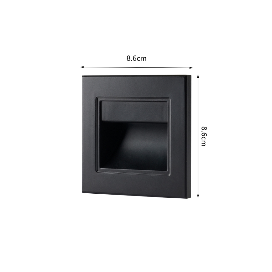 Brilagi - LED-Treppenleuchte STEP LIGHT LED/1,5W/230V IP44 schwarz