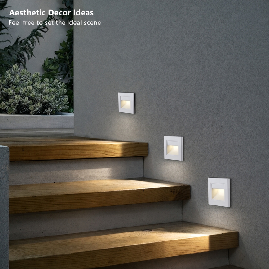 Brilagi - LED Treppenstufenleuchte STEP LIGHT LED/1,5W/230V IP44 weiß